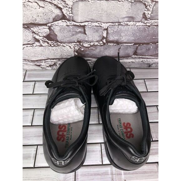 SAS Tripad Comfort Time Out Black Leather Lace Up Walking Sneakers Women Sz 8.5W - Picture 7 of 16